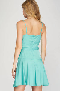 Cowl Neck Cami Swing Dress