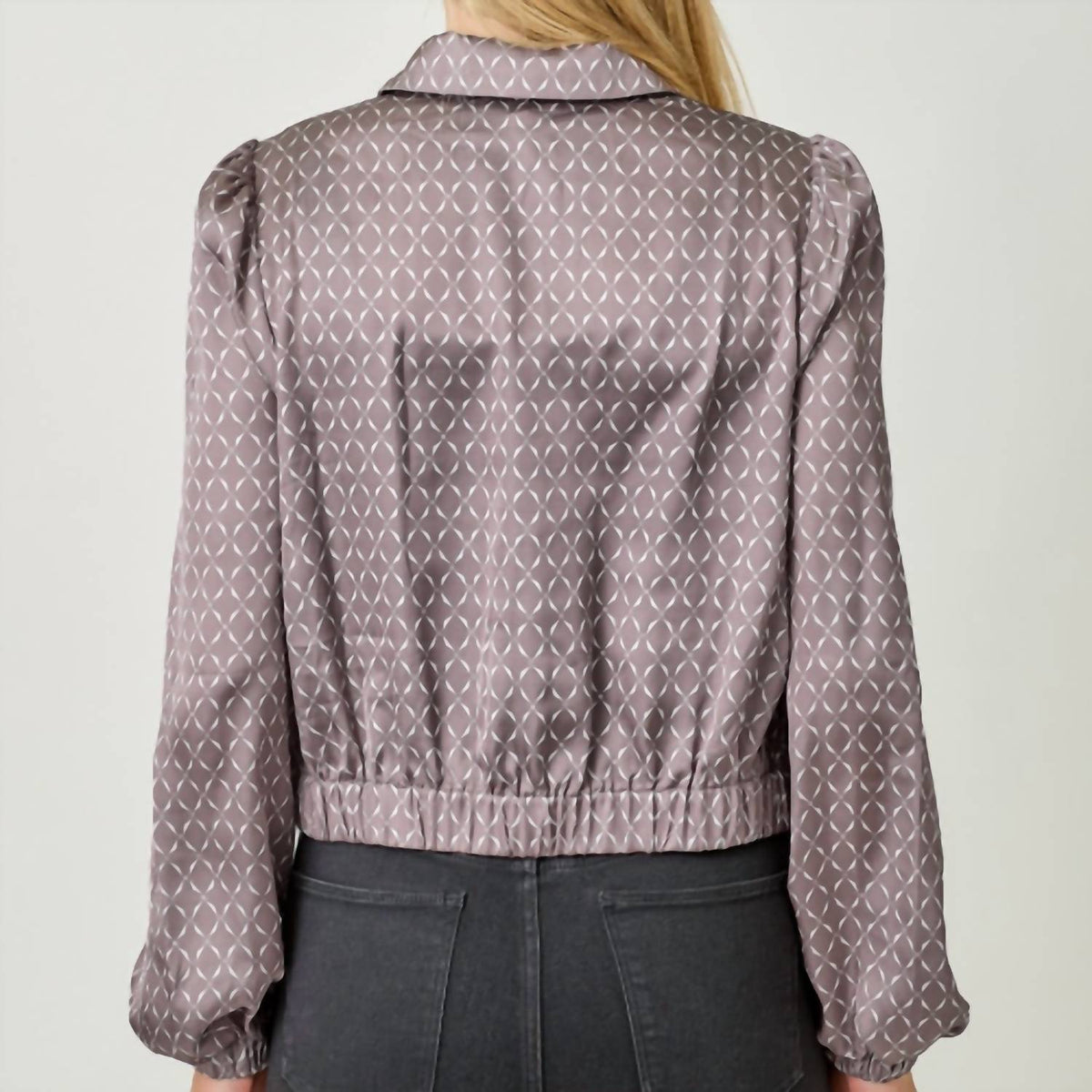 Mystree - Pacey Geo Print Scarf Blouse