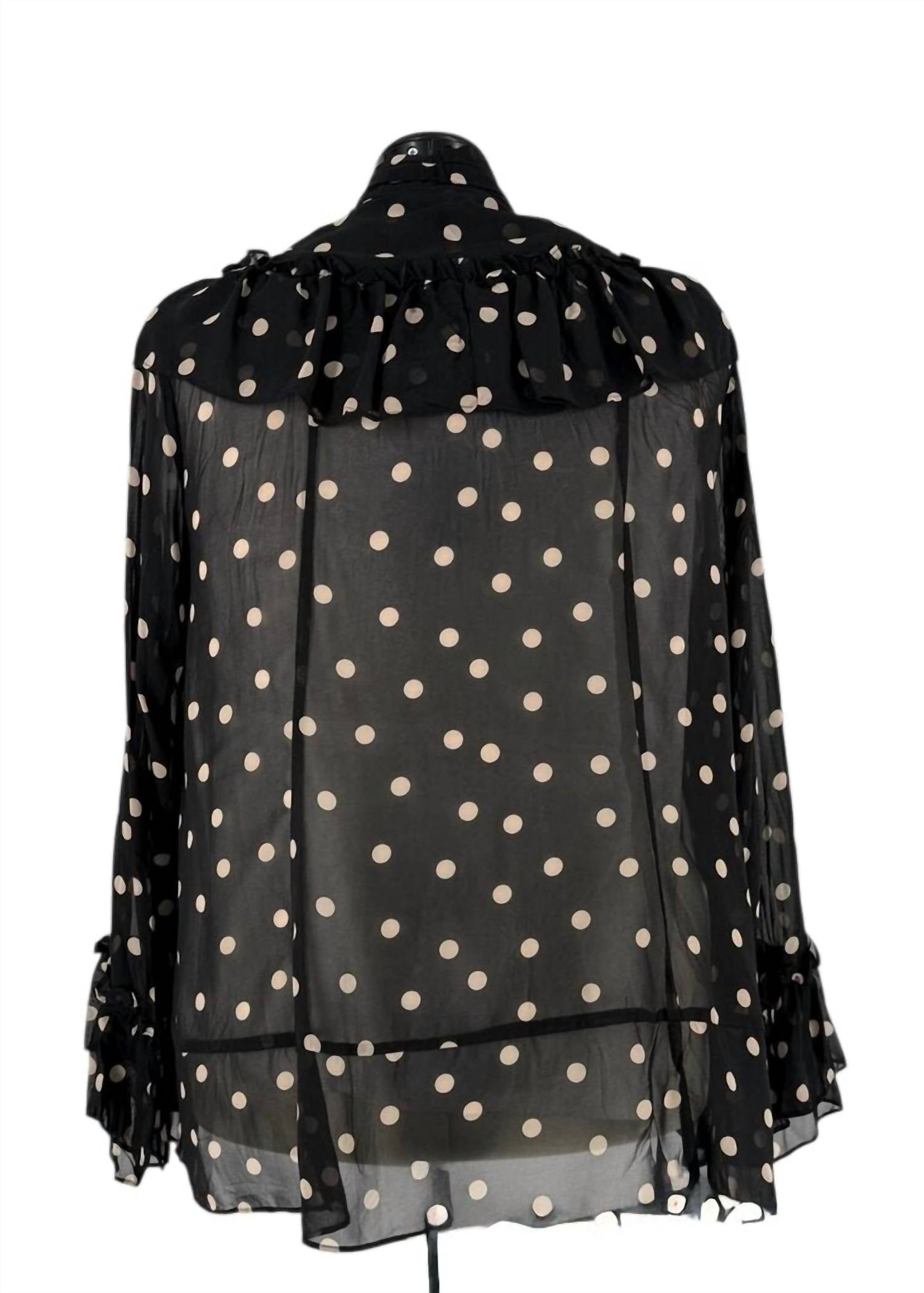 Trelise Cooper - Women's Sheer Polka Dot Ruffle Top