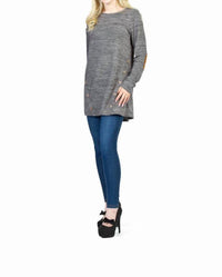 Papillon - Heathered Tunic With Button Detail