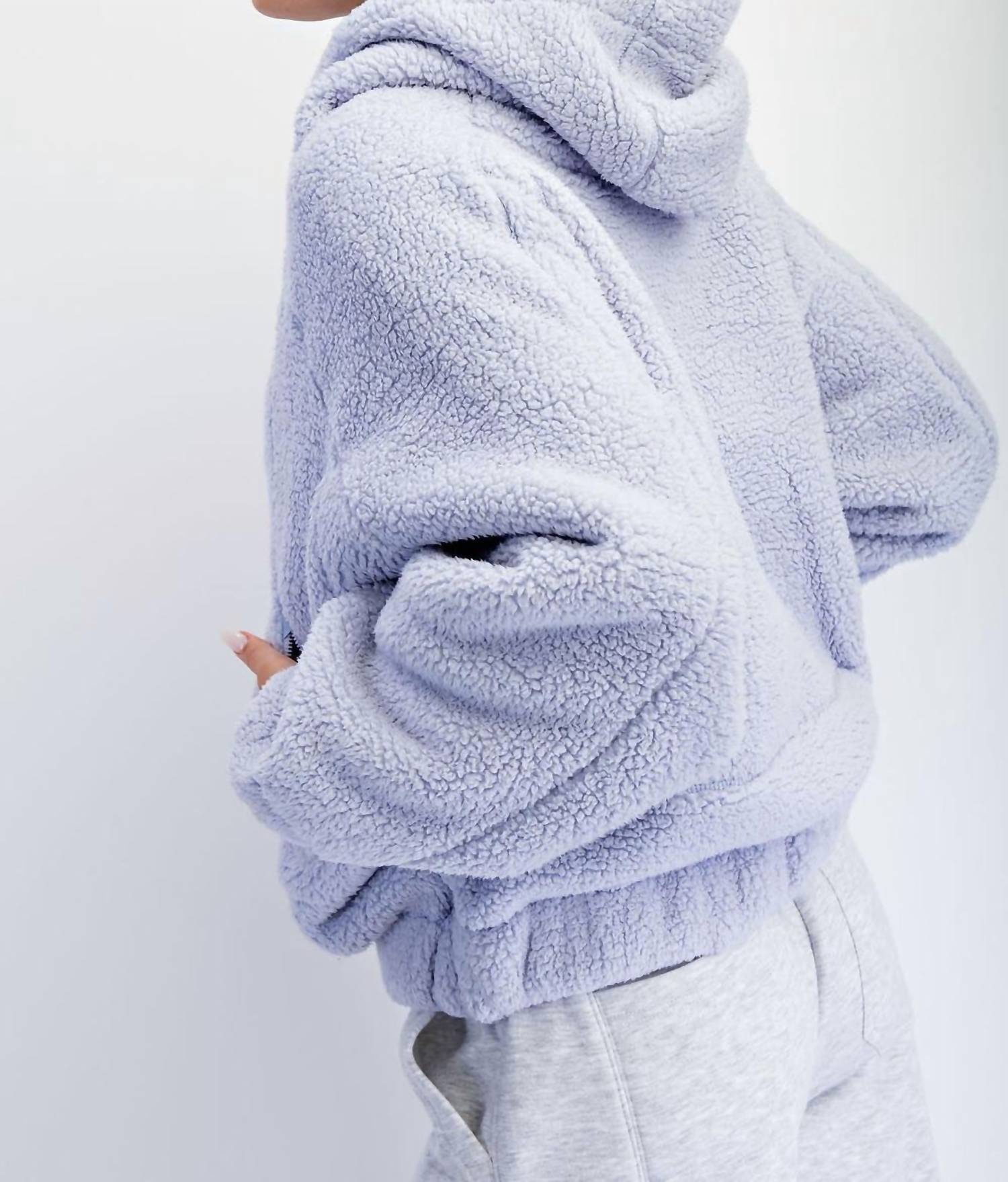 Rae Mode - Sherpa Quarter Zip Hoodie