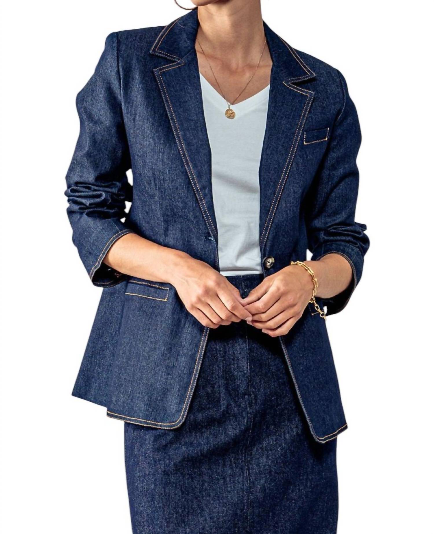 Trend:Notes - Stitch Denim Blazer