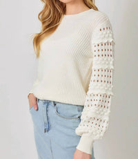 Mystree - Textured Sleeve Sweater