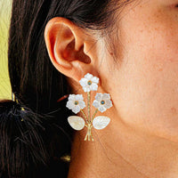 Capucine De Wulf - Women's Mermaid Garden Convertible Bouquet Post Earrings