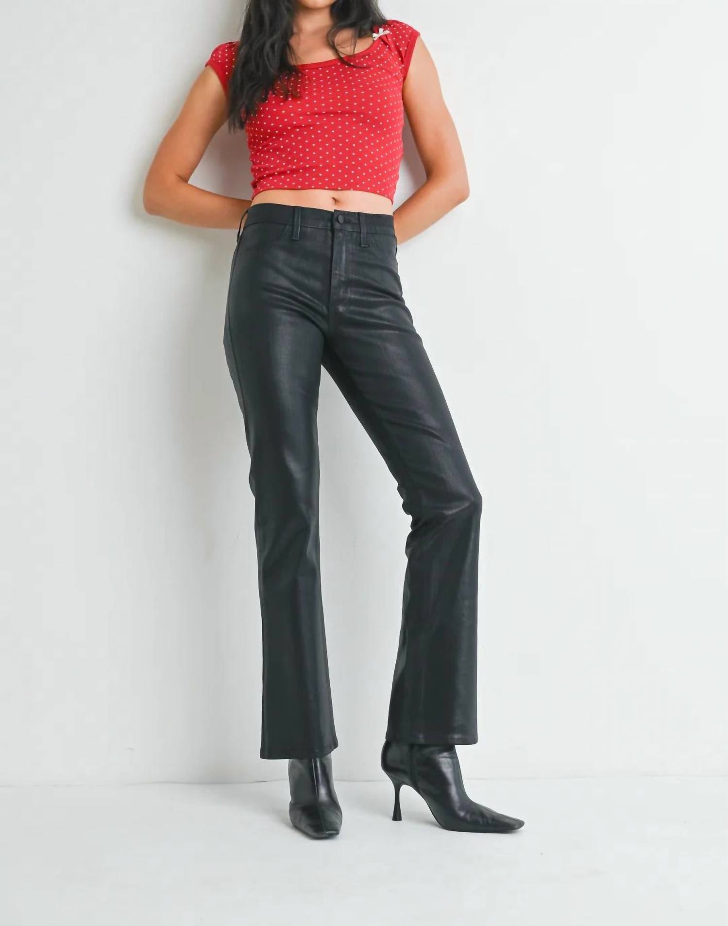 Just Black Denim - Mercer Coated Slim Bootcut Jean
