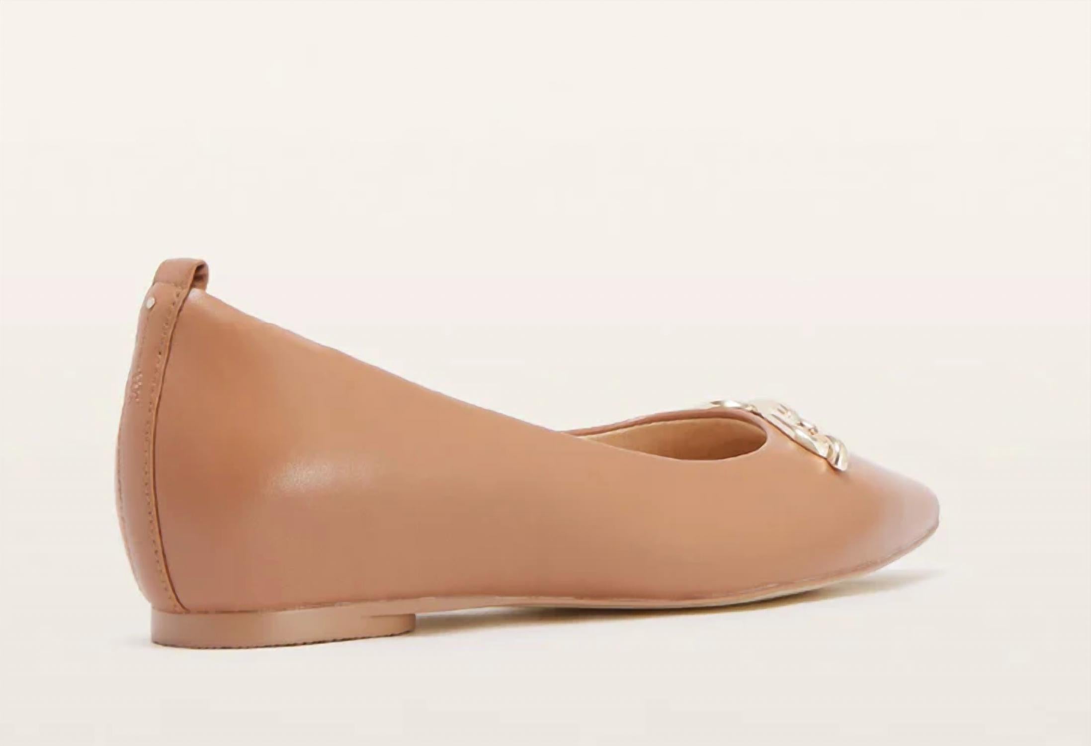 FRANKIE4 Women's London Leather Ballet Flats in tan - women's flats - alternate view