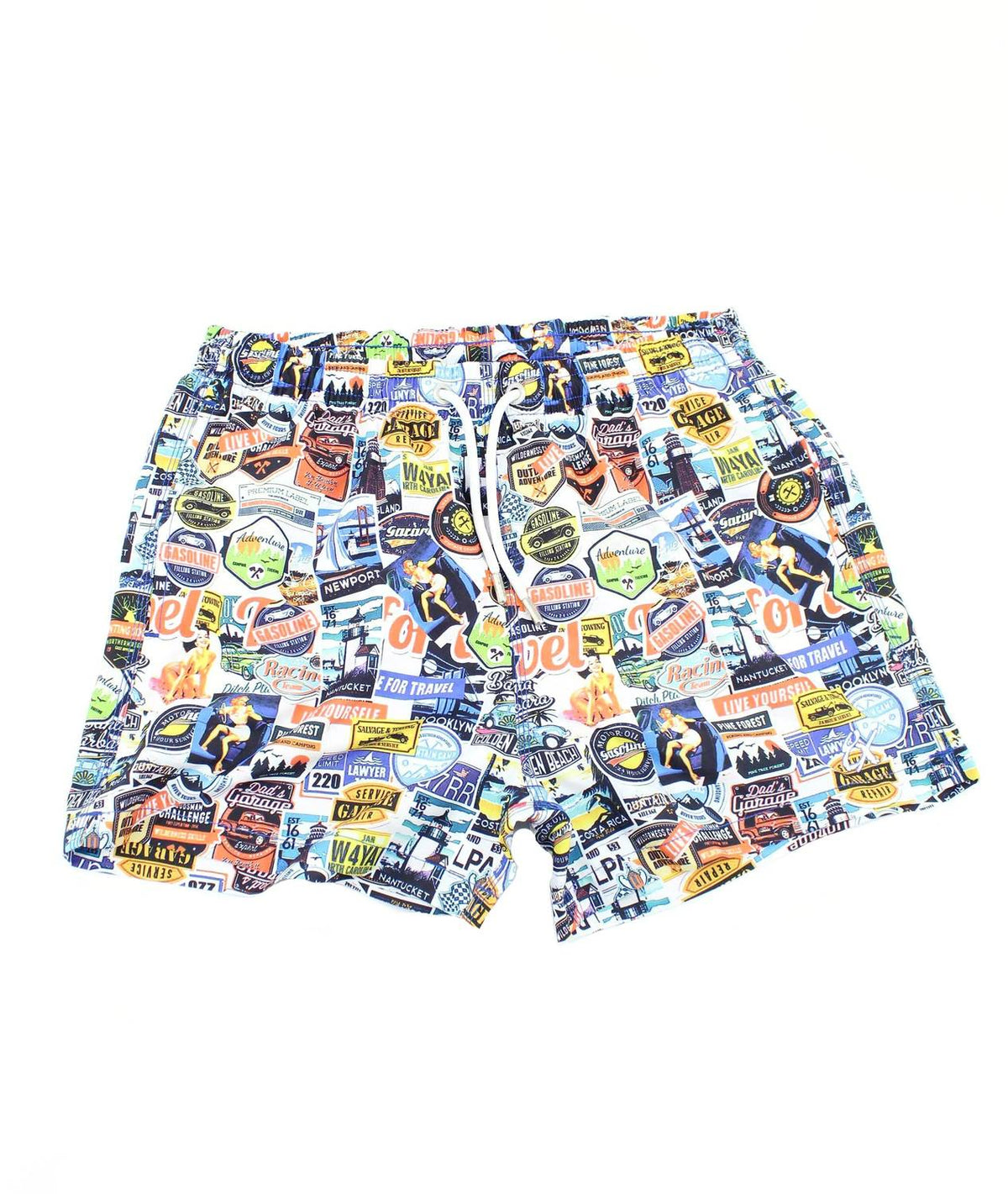 Eight X - American Road Trip Print Swim Trunks