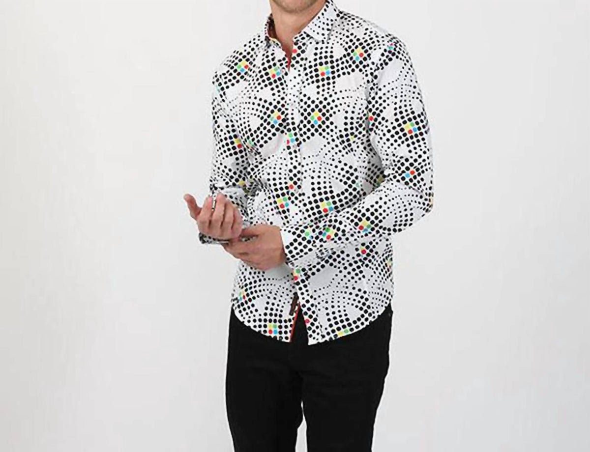 Eight X - Colorful Dot Design Button Down Shirt