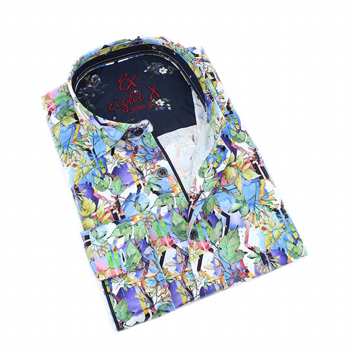 Eight X - Colorful Leaves Button Down Shirt