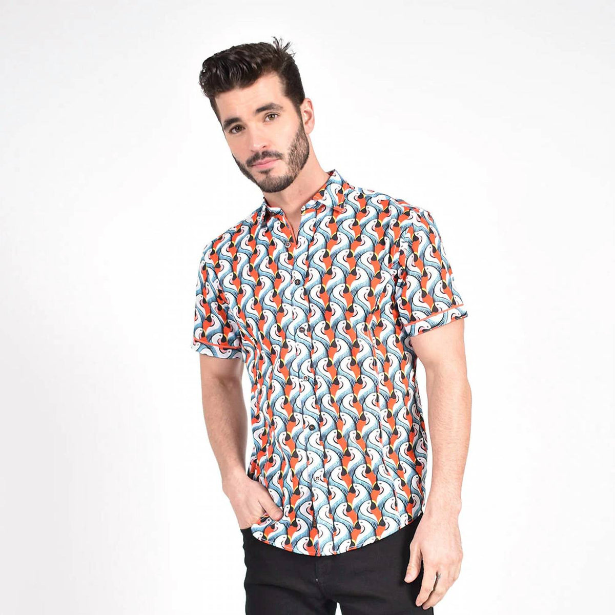 Eight X - Colorful Parrot Popart Shirt