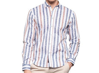 Eight X - Cross Hatch Striped Button Down Shirt