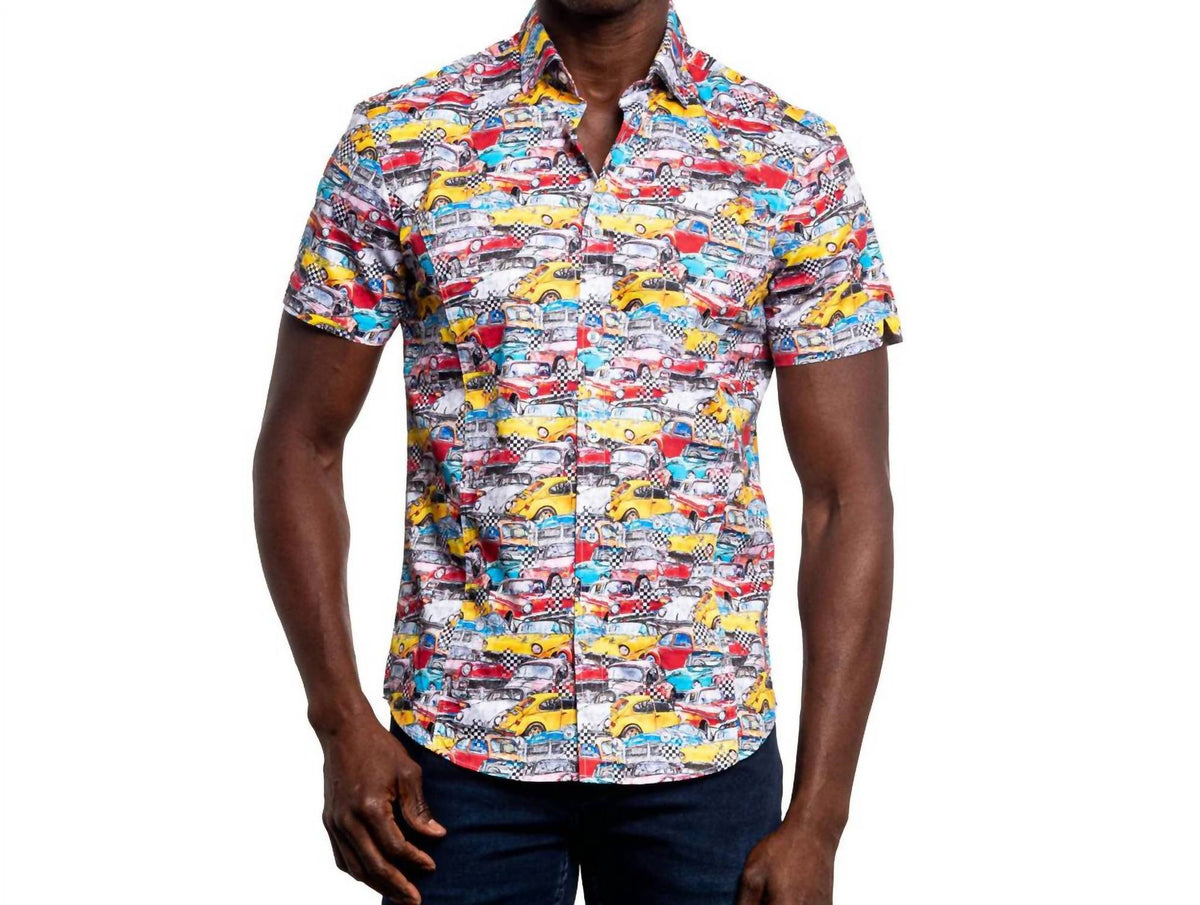 Eight X - Drive My Car Short Sleeve Button Down Shirt