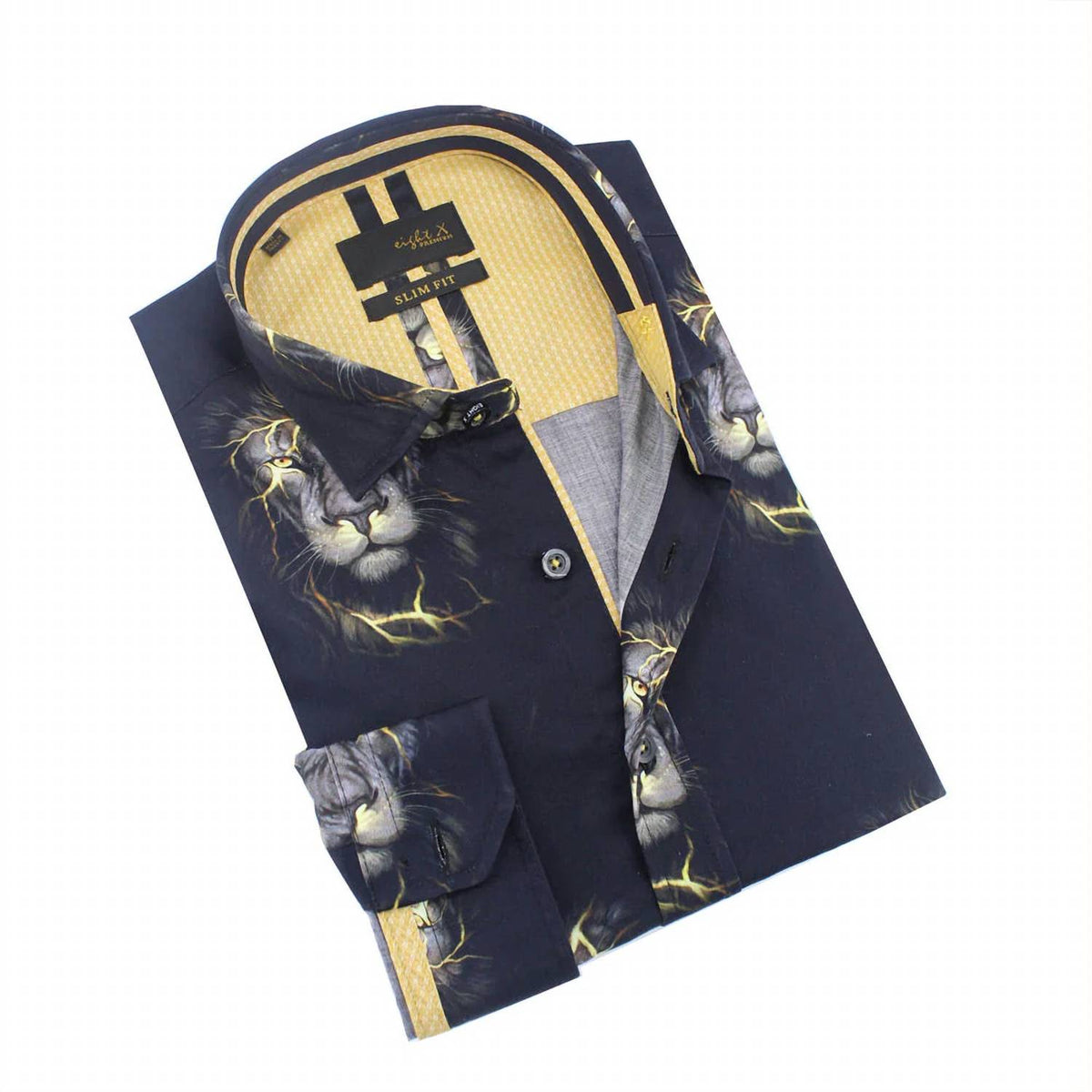 Eight X - Electric Lion Button Down Print Shirt