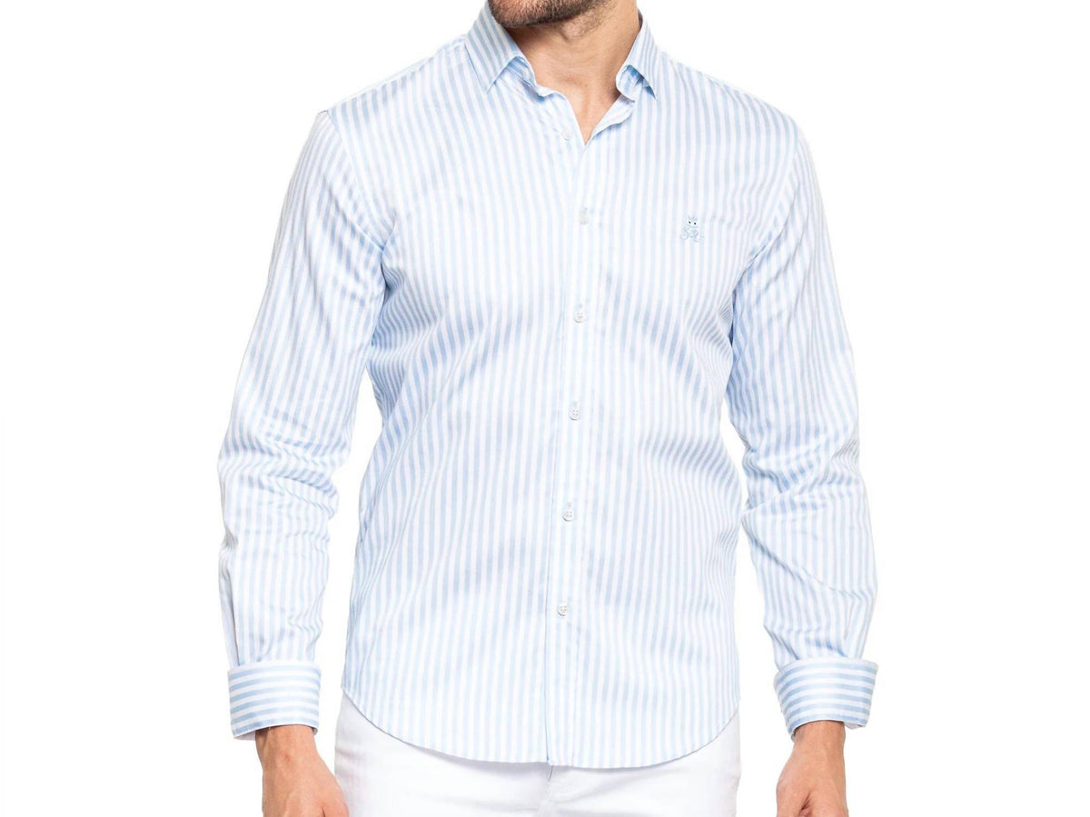 Eight X - Frog Striped Button Down Shirt