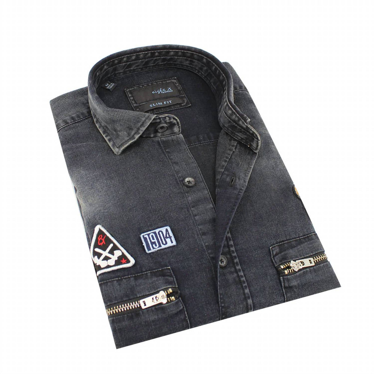 Eight X - Grizzly Bear Denim Button Down Shirt