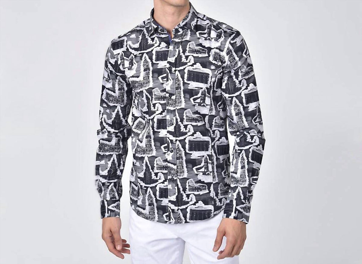Eight X - Historical Monuments Button Down Shirt