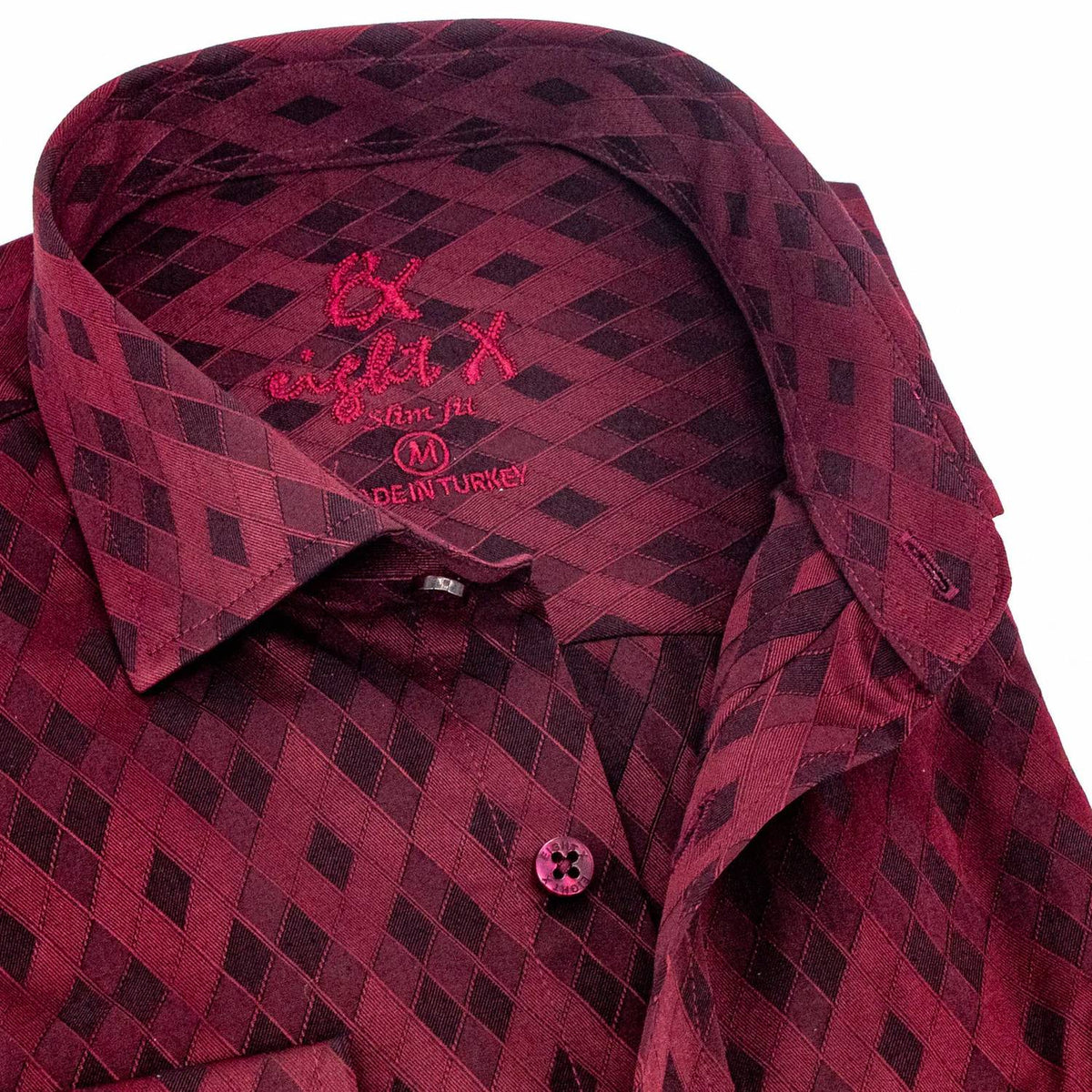Eight X - Men's Argyle Jacquard Button Down Shirt