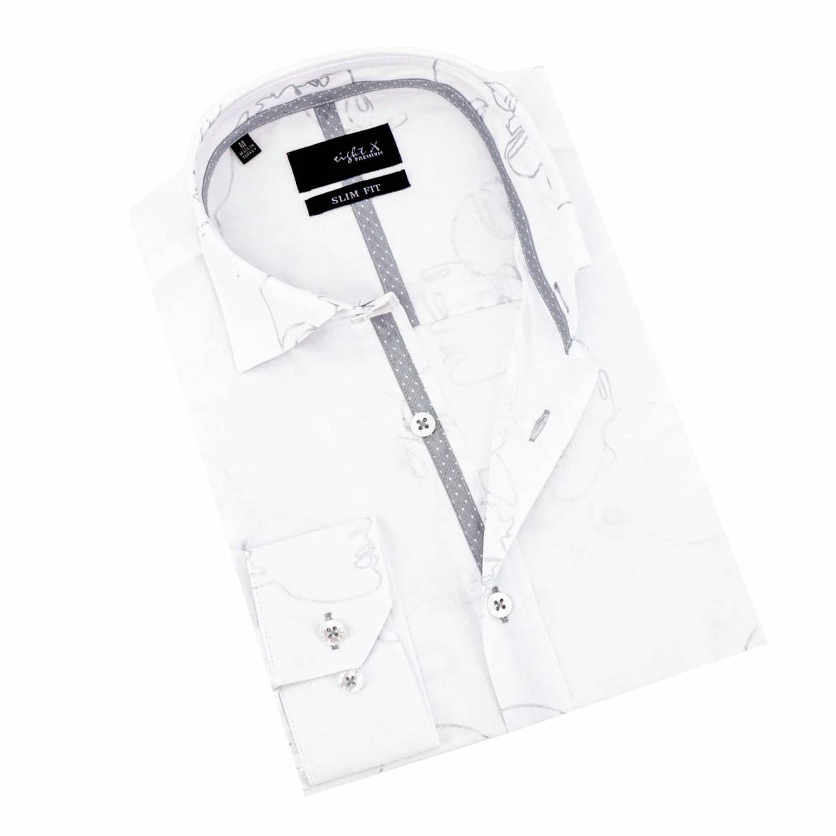 Eight X - Men's Faces Button Down Shirt