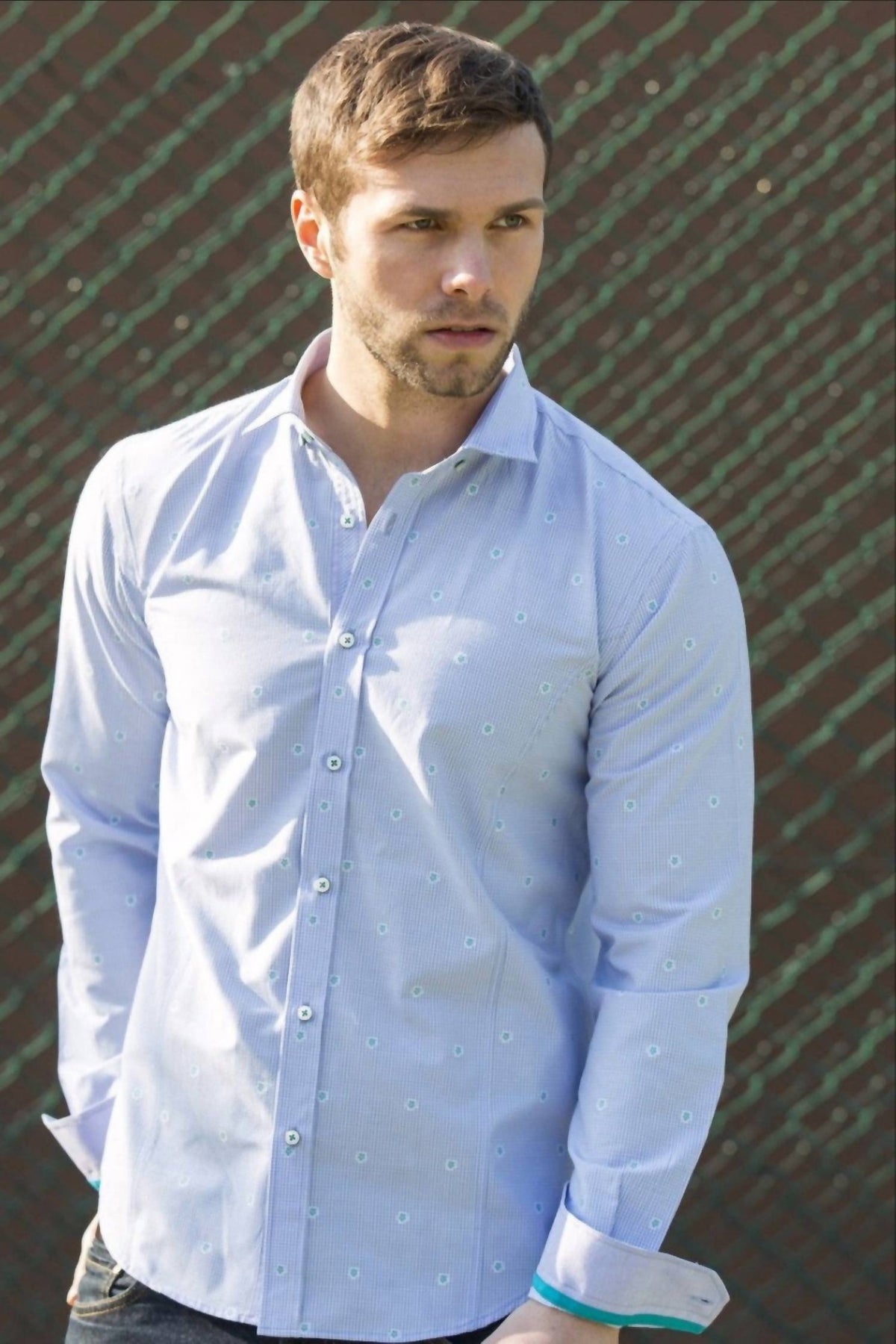 Eight X - Men's Fill Coupe With Solid Trim Shirt