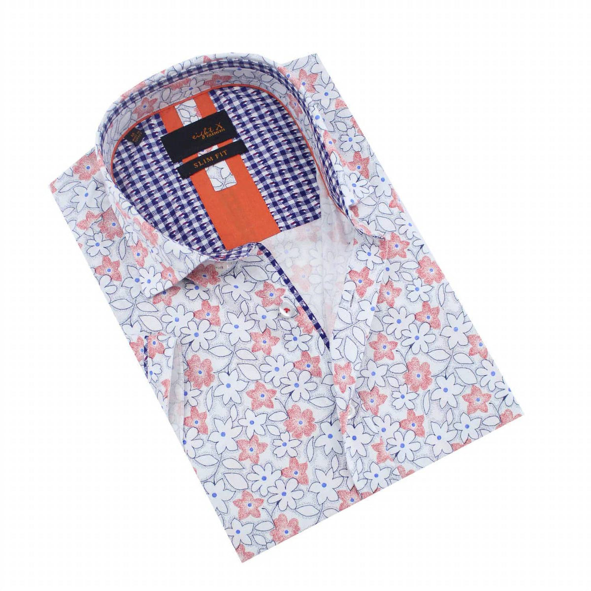 Eight X - Men's Geranium Flower Short Sleeve Shirt