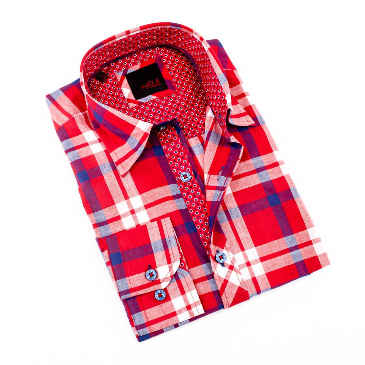 Eight X - Men's Plaid Linen Shirt