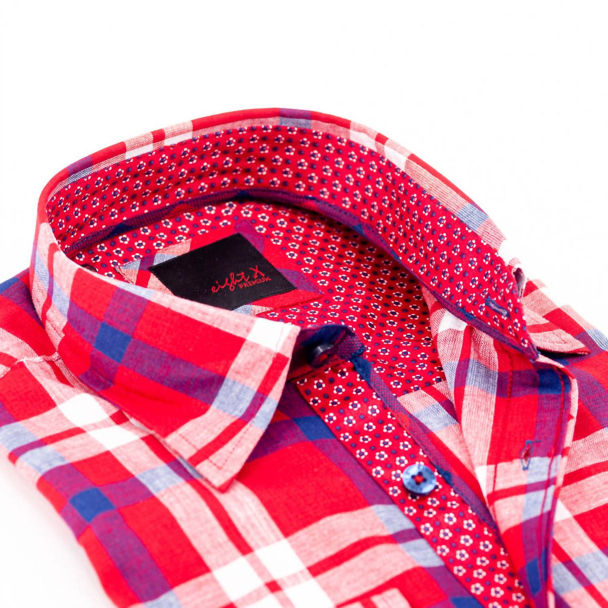 Eight X - Men's Plaid Linen Shirt