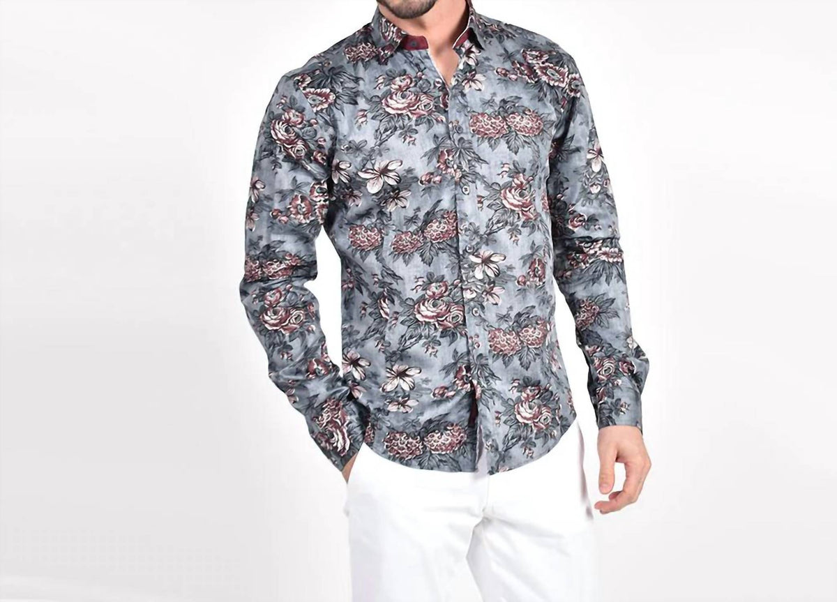 Eight X - Oxblood Button Down Shirt