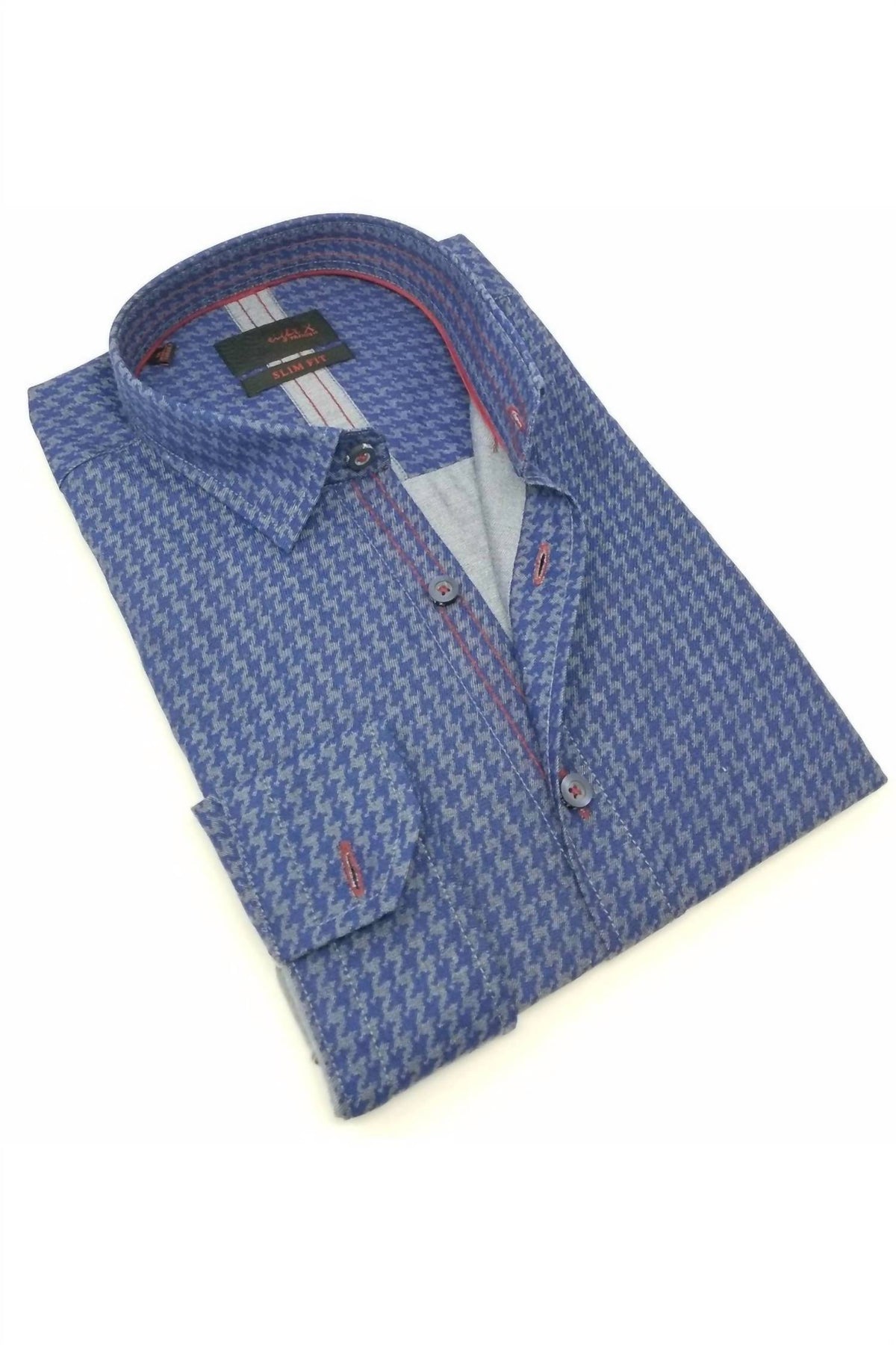 Eight X - Pattern Denim Button Down Shirt
