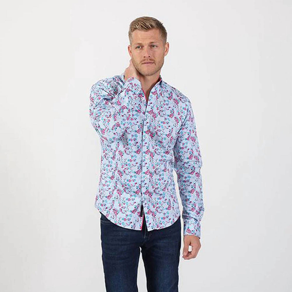 Eight X - Striped Rose Button Down Shirt