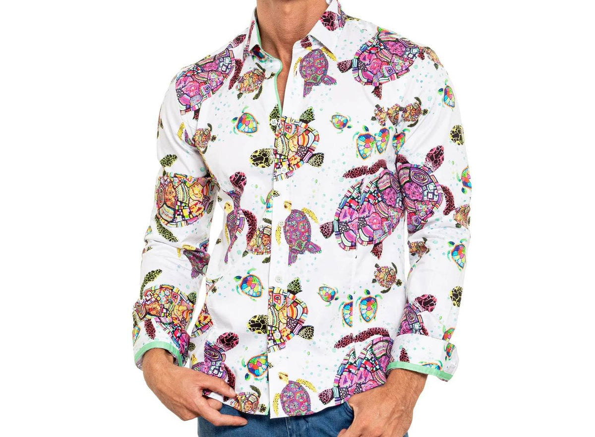 Eight X - Trippy Turtle Button Down Shirt