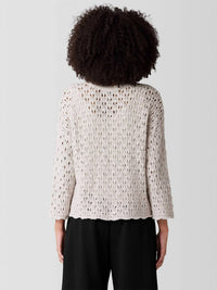 Eileen Fisher - Cotton Fluff Bracelet Sleeve Top - blouses - clothing - cotton - blend