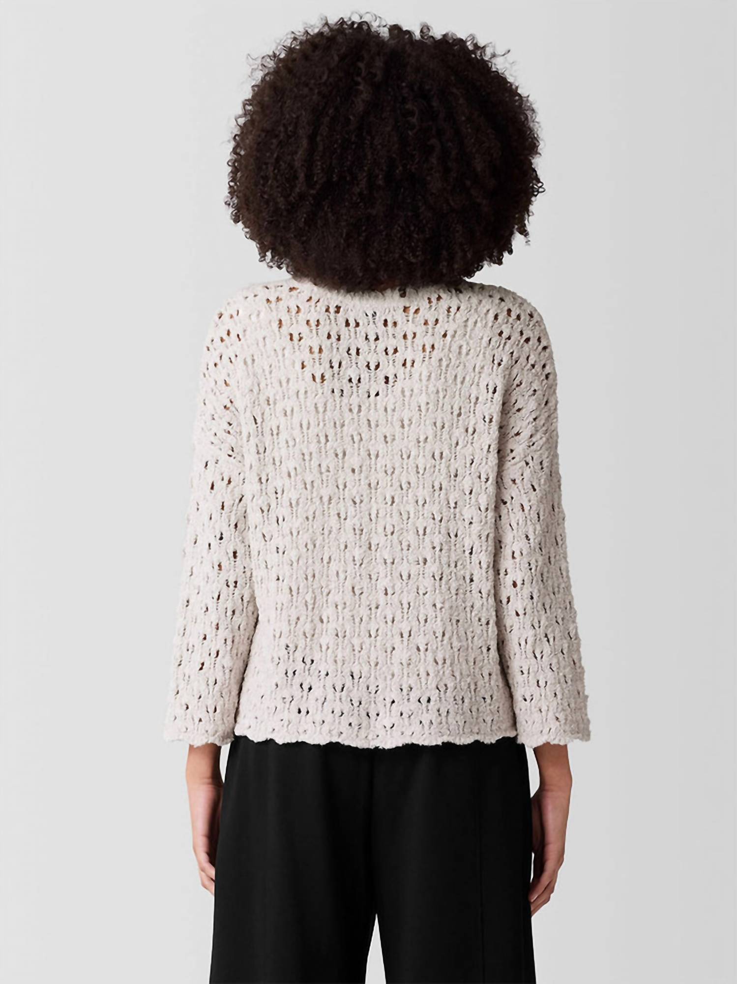 Eileen Fisher - Cotton Fluff Bracelet Sleeve Top - blouses - clothing - cotton - blend