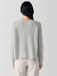 Eileen Fisher - Eilee Raglan Sleeve Crew Neck Sweater - clothing - cotton - blend - crew