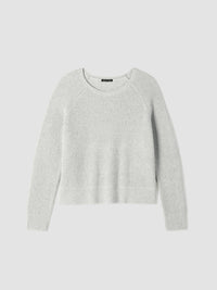 Eileen Fisher - Eilee Raglan Sleeve Crew Neck Sweater - clothing - cotton - blend - crew