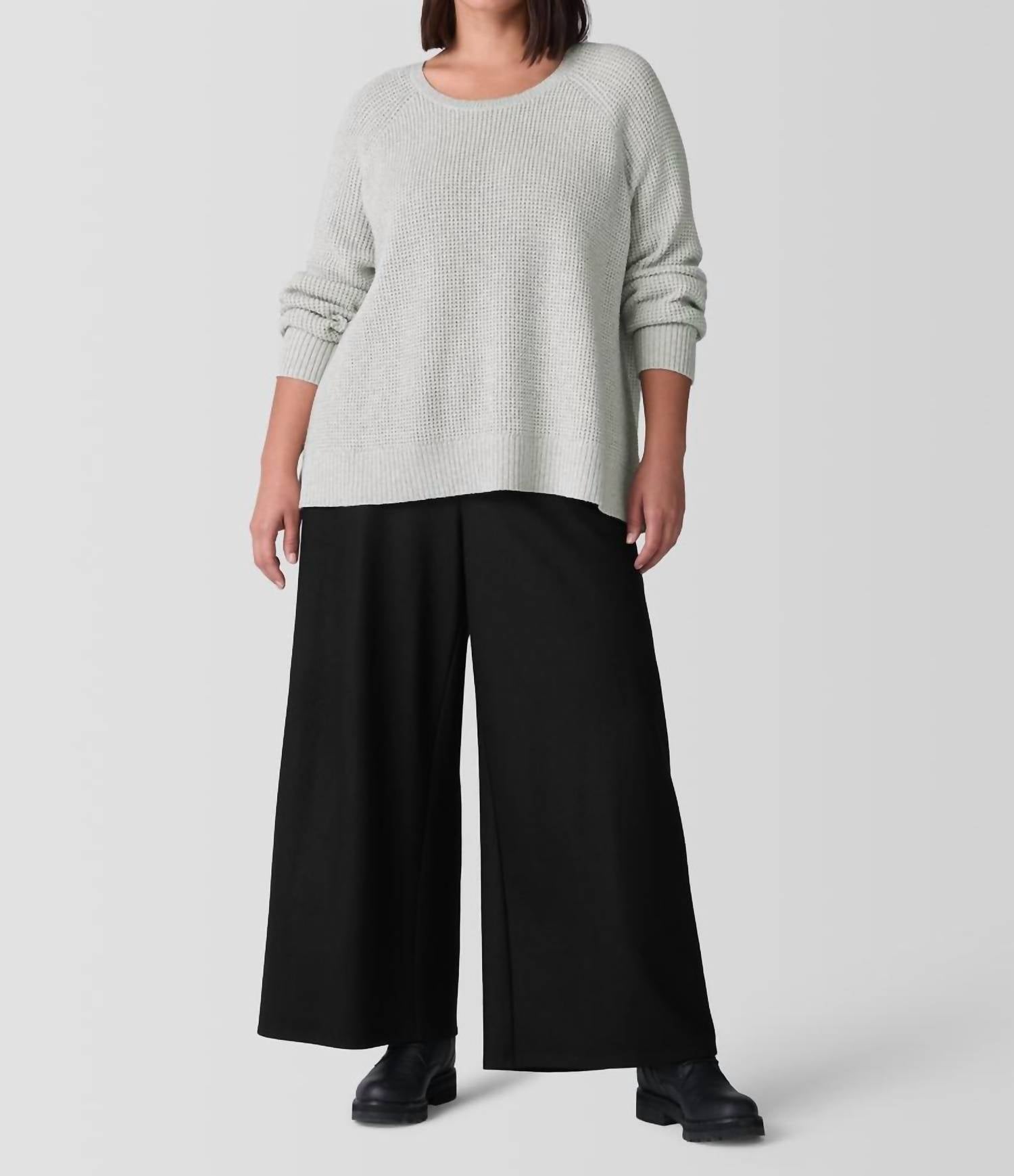 Eileen Fisher - Eilee Raglan Sleeve Crew Neck Sweater - clothing - cotton - blend - crew