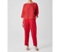 Eileen Fisher - Organic Handkerchief Linen Box - top - blouses - clothing - linen