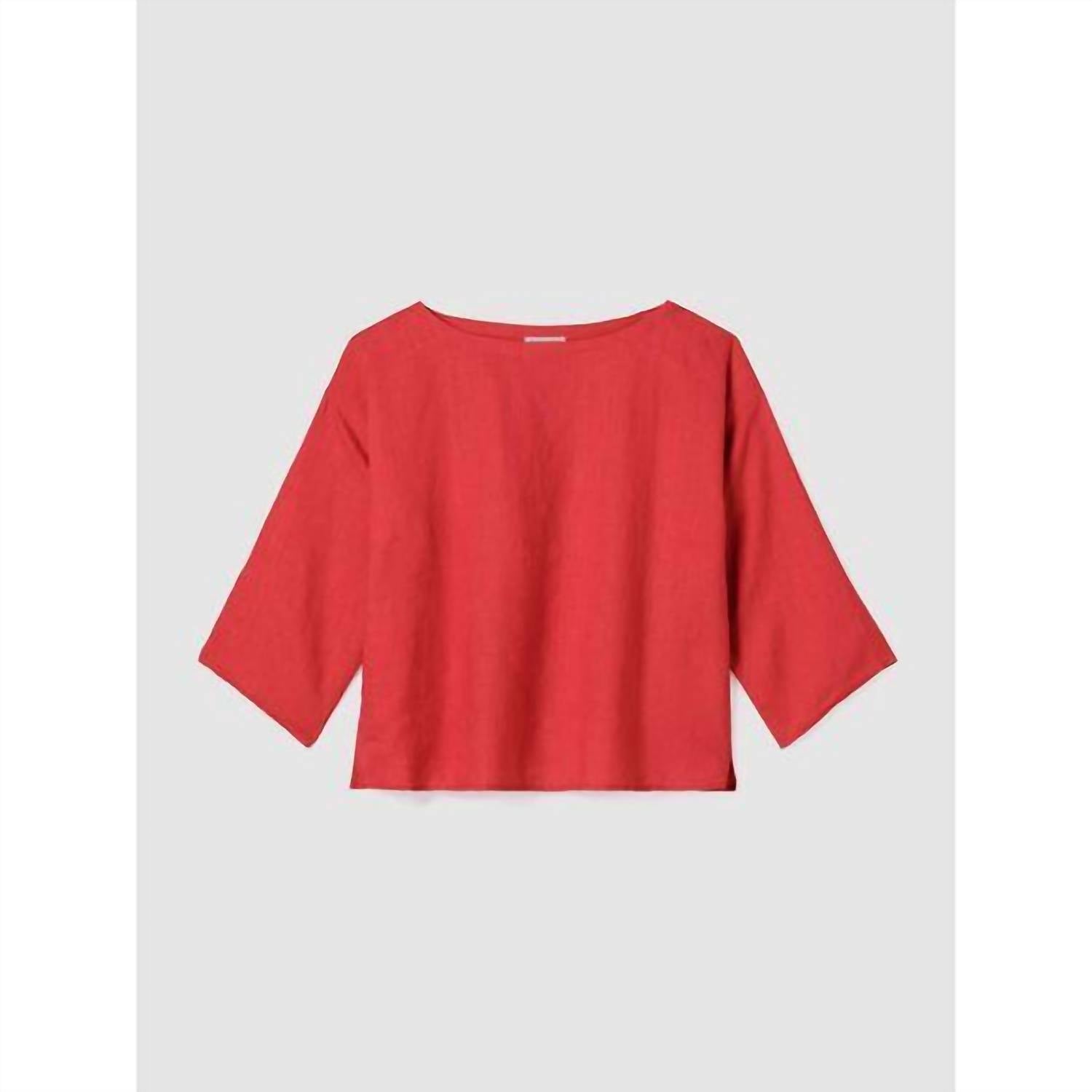 Eileen Fisher - Organic Handkerchief Linen Box - top - blouses - clothing - linen