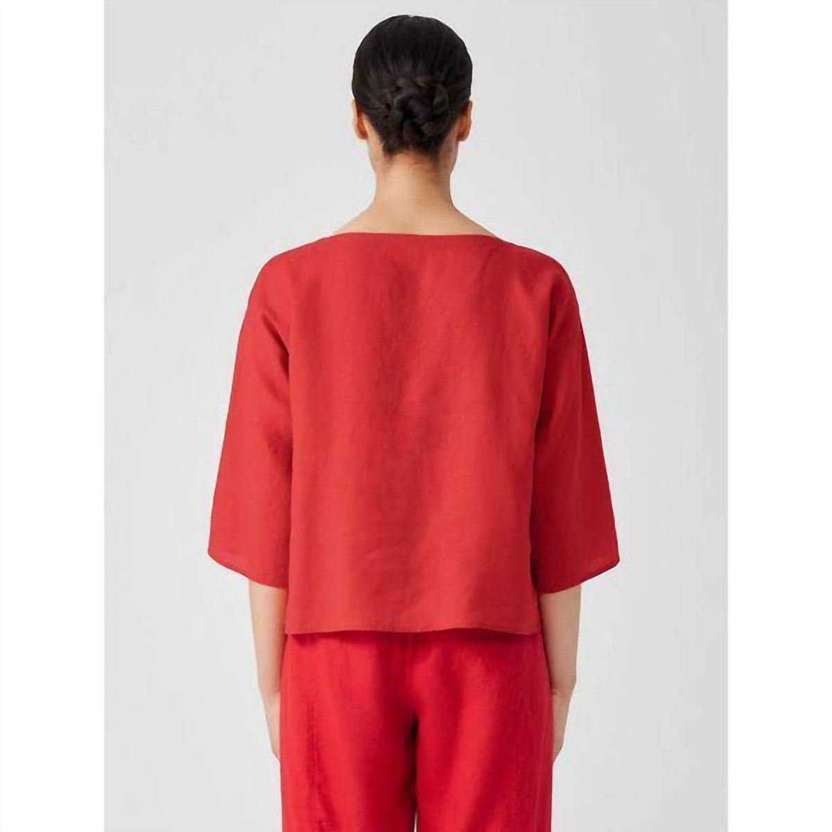 Eileen Fisher - Organic Handkerchief Linen Box - top - blouses - clothing - linen