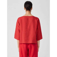 Eileen Fisher - Organic Handkerchief Linen Box - top - blouses - clothing - linen