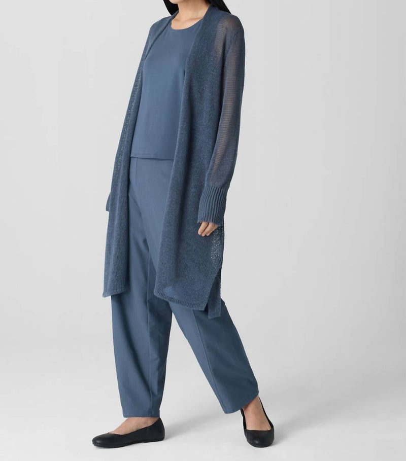 Eileen Fisher - Organic Linen Cotton Cord Long Cardigan - beige - cardigans - clothing