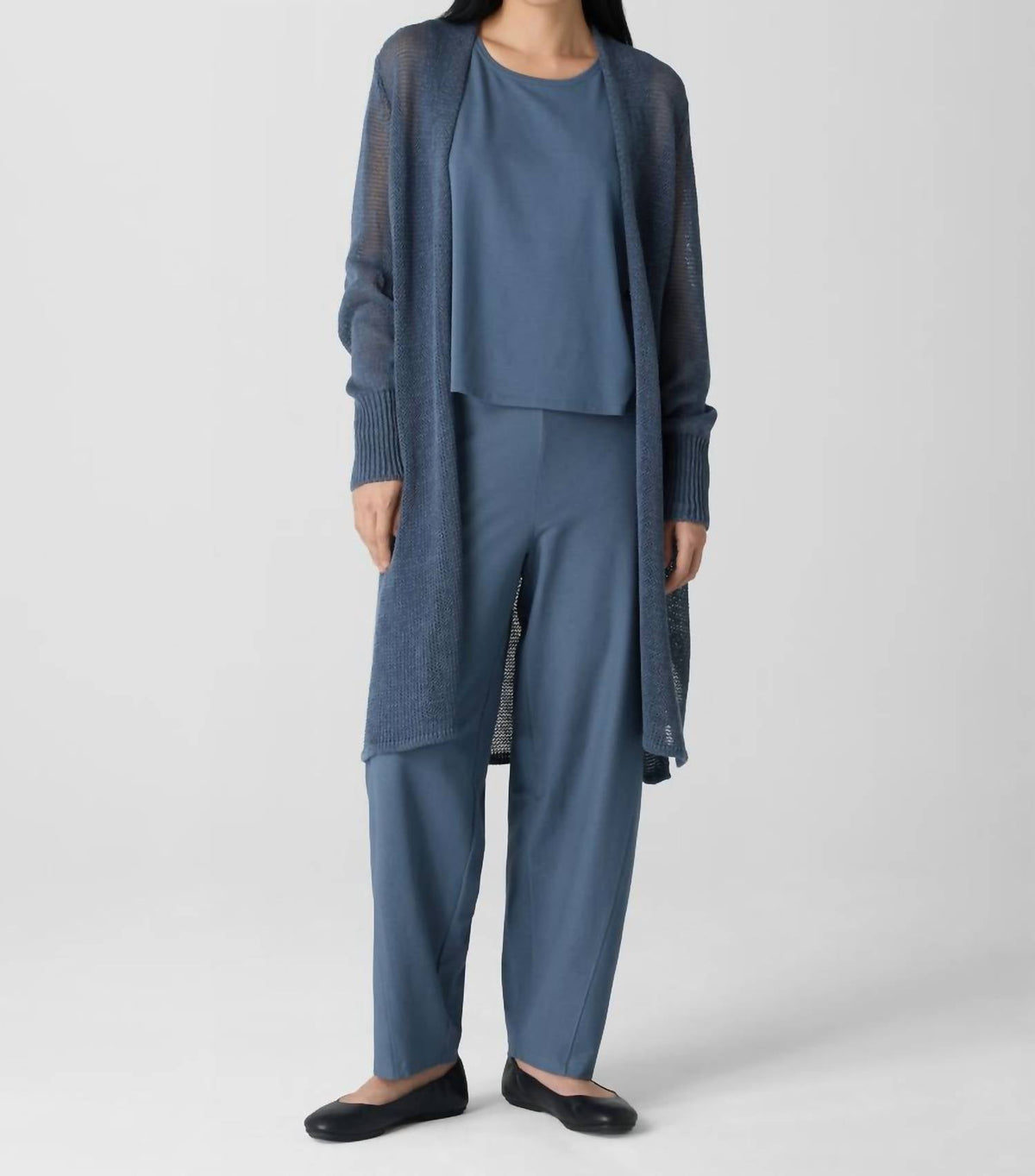 Eileen Fisher - Organic Linen Cotton Cord Long Cardigan - beige - cardigans - clothing