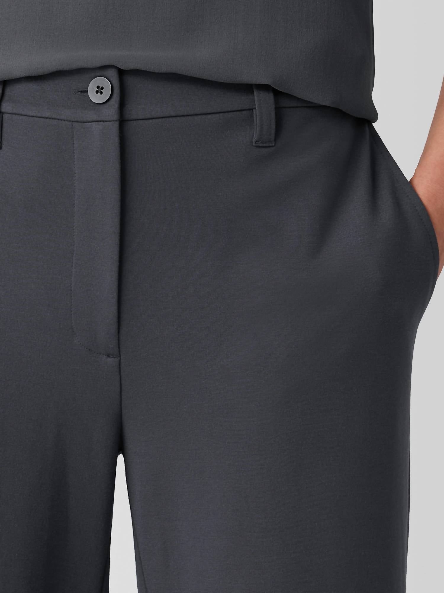 Eileen Fisher - Wide Easy Fit Trouser Pants - clothing - grey - lyocell