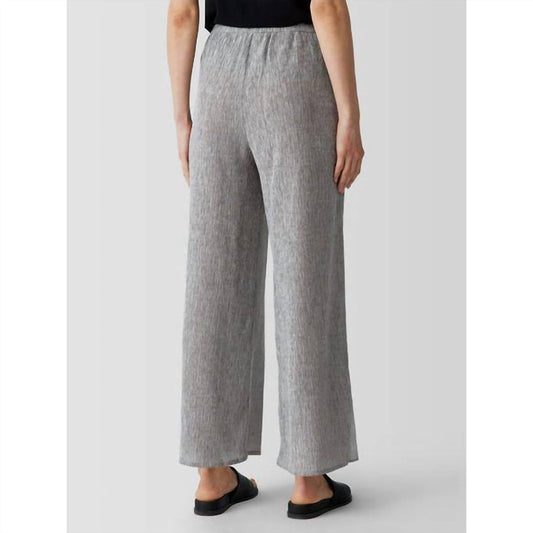 Eileen Fisher - Woven Plissé Wide - leg Pant - clothing - grey - lyocell