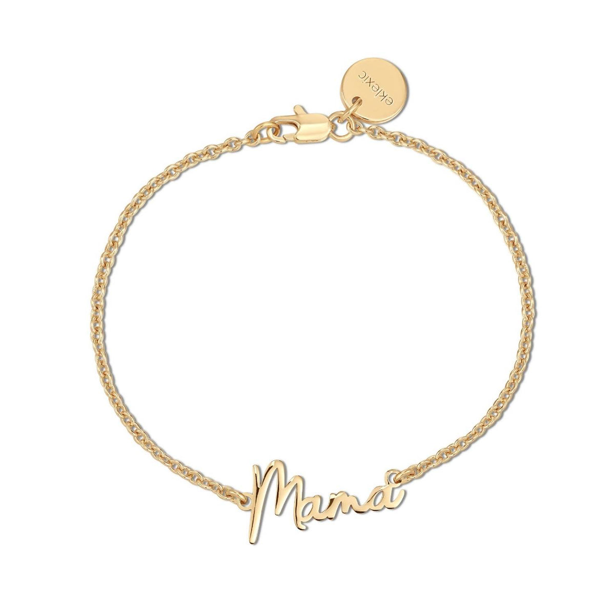 Eklexic - Dainty Script Mama Bracelet
