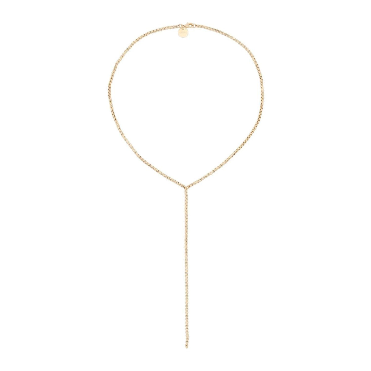 Eklexic - Thin Luciana Box Chain Lariat