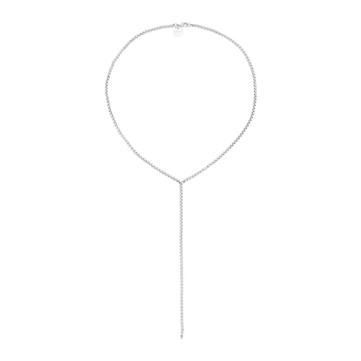 Eklexic - Thin Luciana Box Chain Lariat