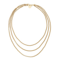 Eklexic - Triple Layer Thin Luciana Box Chain Necklace