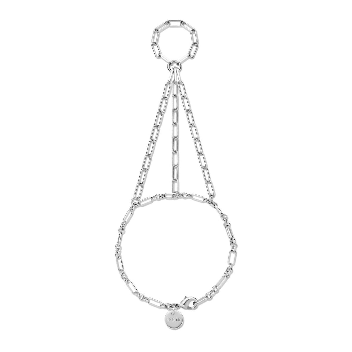 Eklexic - Women's Leila Hand Chain Necklace