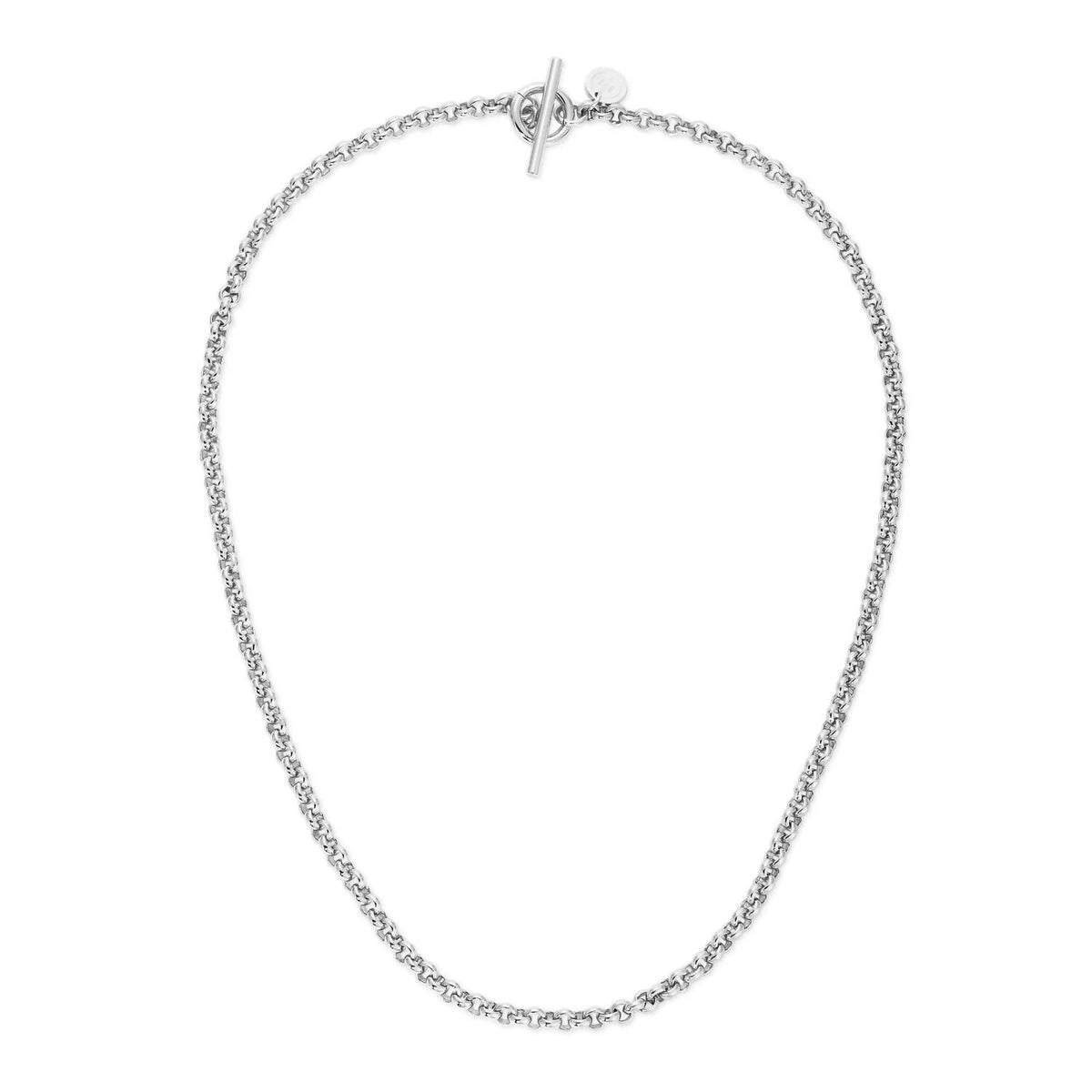 Eklexic - Women's Micro Royal Rolo Chain Toggle Necklace