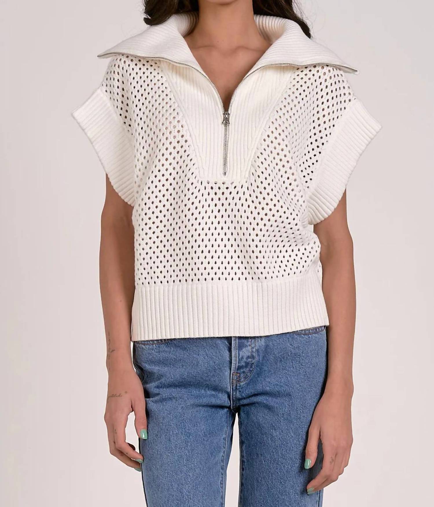 Elan - Allie Zip Up Sweater - clothing - cotton - shirts